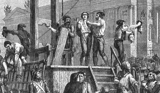 An execution in France during the Reign of Terror, 1790s.