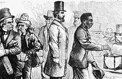 Voting in the 1868 election Freed slaves voting in the 1868 election
