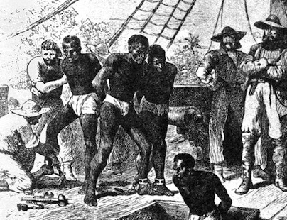 Depiction of the Atlantic slave trade Depiction of the Atlantic slave trade