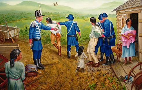 Cherokee Eviction, 1838 A Cherokee eviction in 1838.