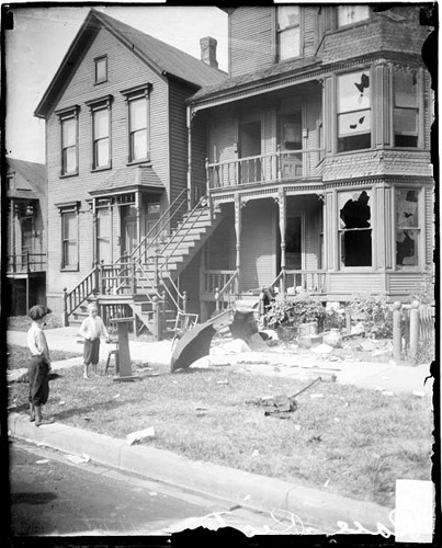 Chicago Riot Destroyed Home, 1919 Chicago Riot Destroyed Home, 1919