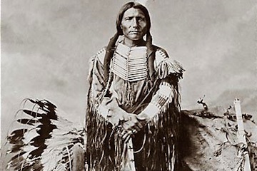 An alleged photo of Crazy Horse, likely inauthentic.