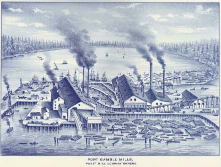 Early Puget Sound Mill, 1889