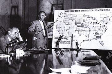 Joseph McCarthy during the 1954 Senate hearings