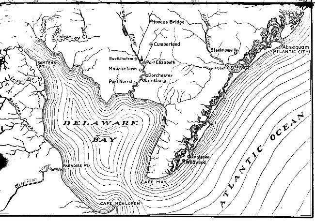 A map of New Sweden, mid-1600s