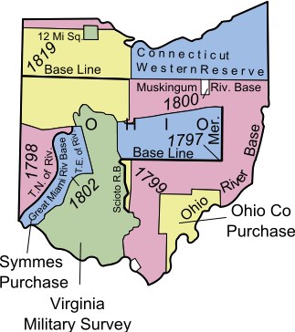 Ohio Land Districts Ohio Land Districts illustration.