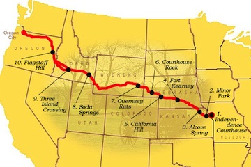 Map of the Oregon Trail