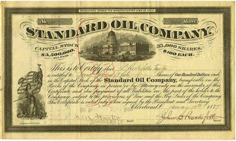 Standard Oil Stock Certificate