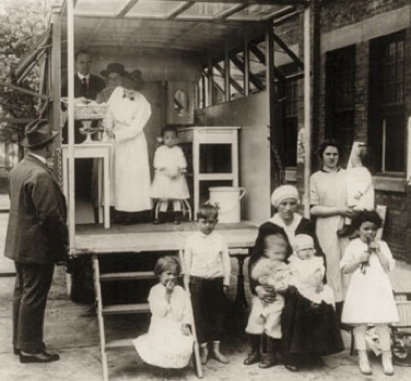 Traveling Dispensary, Early 1900s