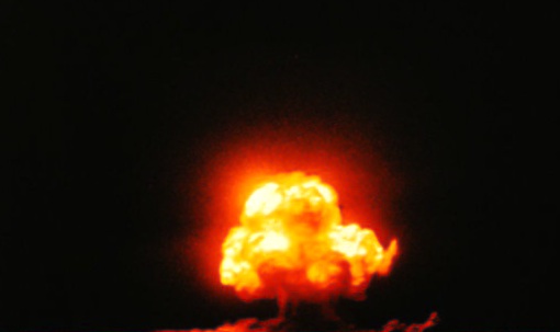 Trinity Explosion 1945 Trinity Explosion, 1945. The first atomic bomb.