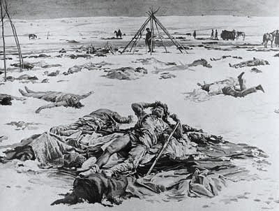 The Wounded Knee Massacre in 1890 ended the Indian Wars